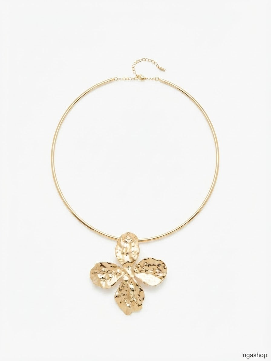 Collana  rigida Metal Flower
