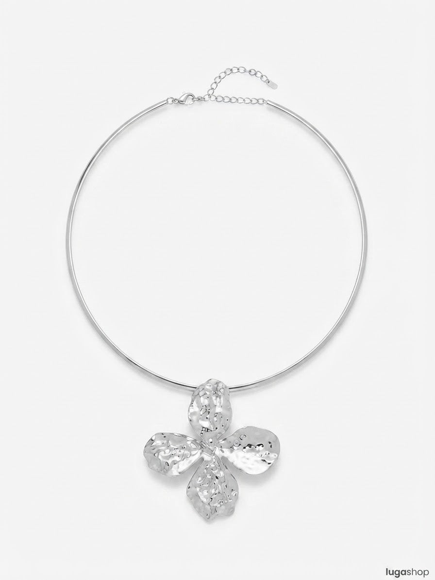 Collana  rigida Metal Flower