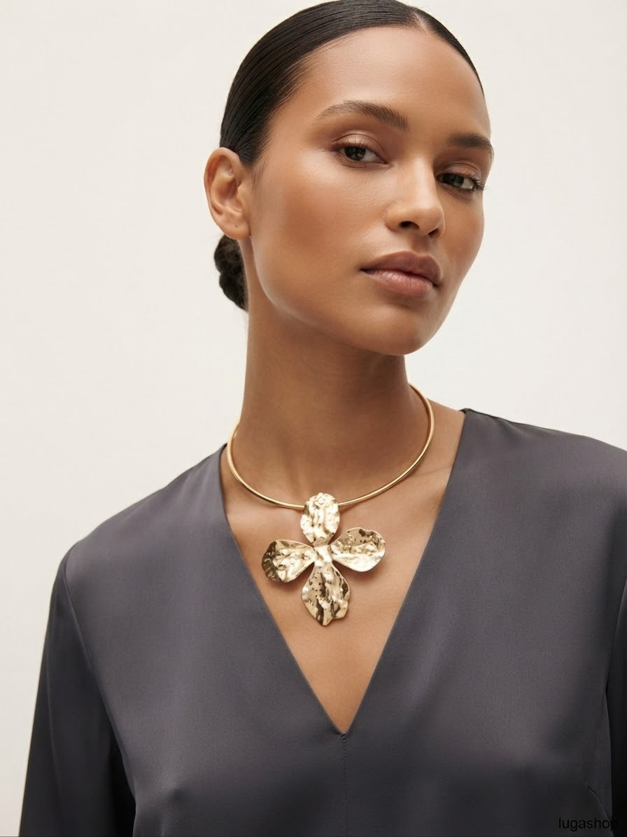 Collana  rigida Metal Flower