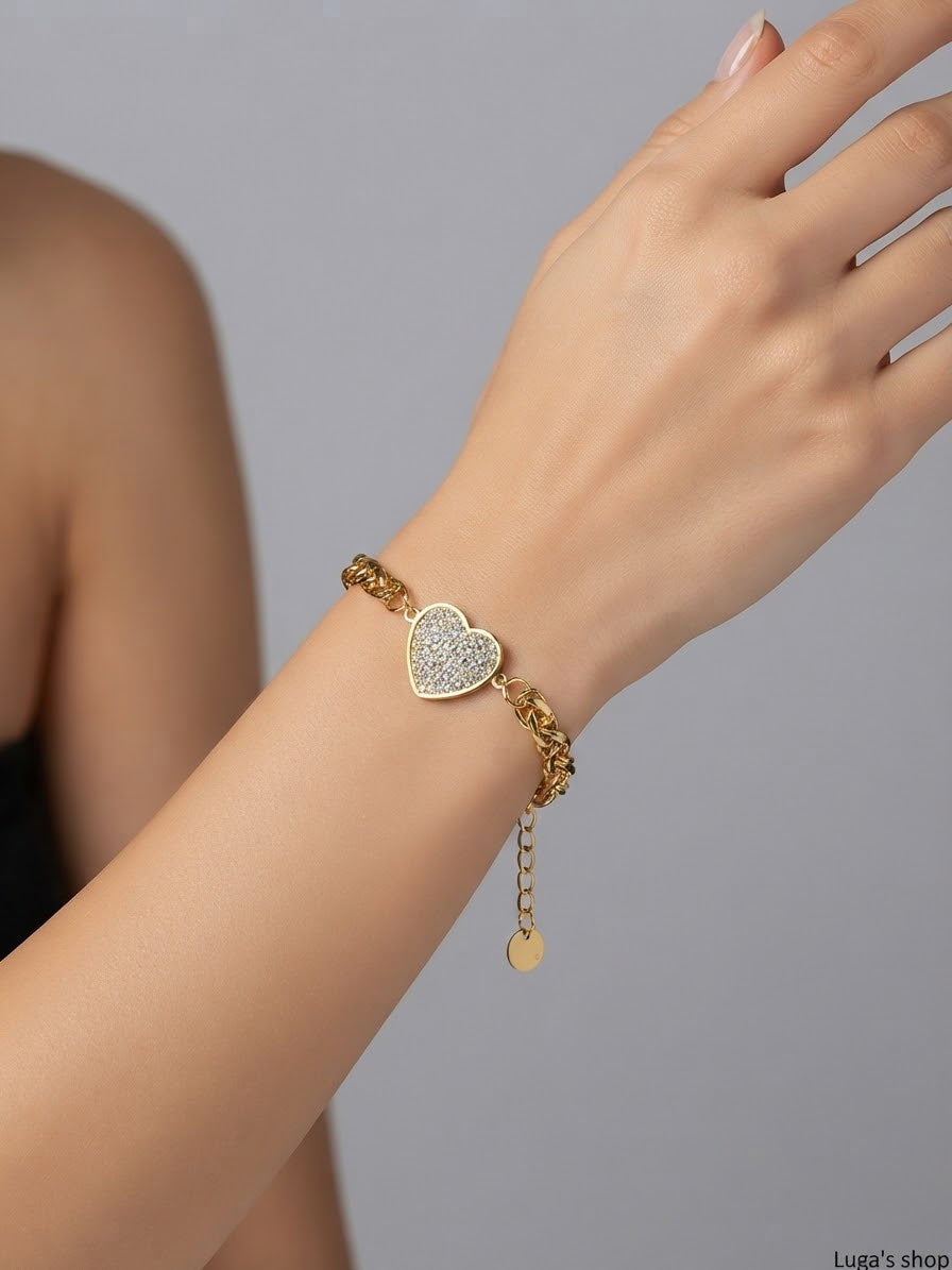 Bracciale Cuore Scintillante